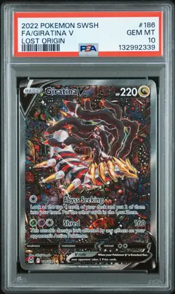 2022 POKEMON SWORD & SHIELD LOST ORIGIN #186 FULL ART/GIRATINA V PSA 10 - Image 1