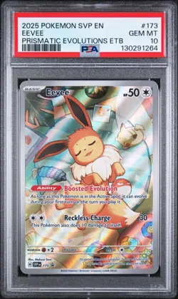 2025 POKEMON SVP EN-SV BLACK STAR PROMO #173 EEVEE PSA 10 - Image 1