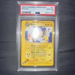 2002 POKEMON EXPEDITION BASE SET #61/165 RAICHU PSA 10 **LOW POP 111** - Image 1