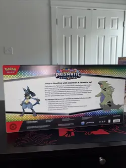 Pokemon Prismatic Evolutions Lucario ex & Tyranitar ex Premium Collection - Image 2