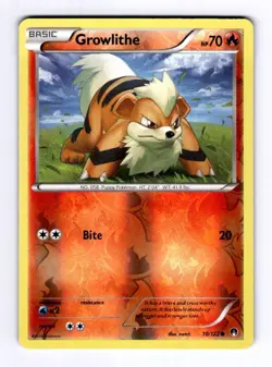 Growlithe XY - BREAKpoint #10 (2016) Common Reverse Holo NM Pokemon - Image 1