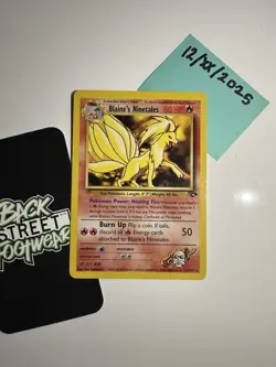 Blaine's Ninetales 21/132, Gym Challenge, Pokemon TCG, Unlimited 2000, WOTC, NM - Image 1