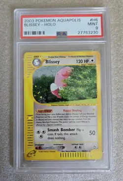 Pokemon Blissey Aquapolis Holo Rare #H6 PSA 9 Mint - Image 1