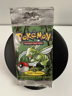 1999 Jungle Unlimited Booster Pack WOTC Pokemon Factory Sealed Scyther 21.23g - Image 1