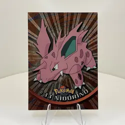 Nidorino #33 Textured Holo Foil, Vintage 1999 Topps Pokemon TV Animation Edition - Image 1