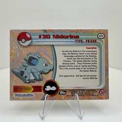 Nidorina #30 Textured Holo Foil, Vintage 1999 Topps Pokemon TV Animation Edition - Image 2