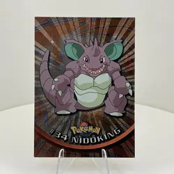 Nidoking #34 Textured Holo Foil, Vintage 1999 Topps Pokemon TV Animation Edition - Image 1