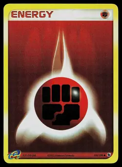 Pokemon Card - Fighting Energy Ruby and Sapphire 105/109 Common Reverse Holo - Image 1