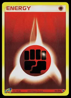 Pokemon Card - Fighting Energy Ruby and Sapphire 105/109 Common Reverse Holo - Image 1