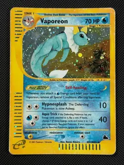 Pokemon Cards Vaporeon H31/H32 WOTC Skyridge Holo Rare HP - Image 1