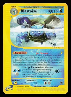 Blastoise 37/165 Regular Rare Expedition Pokemon Card - Image 1