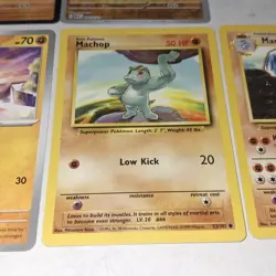 1999 Wizards Machop & Machoke Base Set + Pokemon TCG Card Lot - Image 3