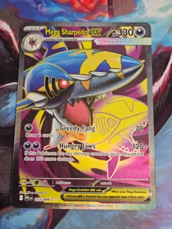 Mega Sharpedo ex 113/094 Phantasmal Flames Holo Ultra Rare Pokemon TCG Card NM - Image 1