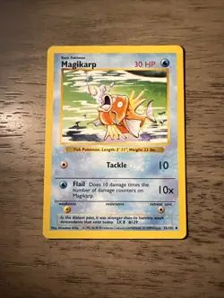 Magikarp 35/102 Shadowless Base Set Pokemon Card 1999 WOTC MP Vintage TCG - Image 1