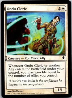 Magic the Gathering Ondu Cleric Zendikar MTG Free Shipping! - Image 1