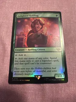 MTG The Lord of the Rings (LTR) Rare FOIL Delighted Halfling 158 - Image 1