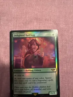 MTG The Lord of the Rings (LTR) Rare FOIL Delighted Halfling 158 - Image 2