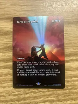 MTG - NM - Force of Negation (Borderless) - Avatar: TLA - #0013 - FOIL - Image 1
