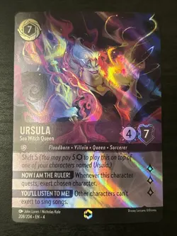 Disney Lorcana - Ursula - Sea Witch Queen Enchanted Ursula's Return 208/204 - Image 1