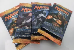 (4) Magic The Gathering 2014 Core Set (M14) Booster Packs lot Sealed - Image 1