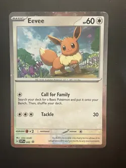 Eevee Holo Promo Pokemon TCG Scarlet and Violet Promo SV042 READ - Image 1
