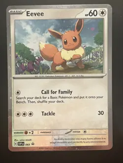 Eevee Holo Promo Pokemon TCG Scarlet and Violet Promo SV042 READ - Image 3
