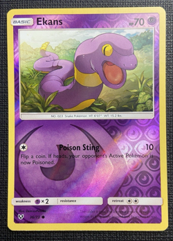 Ekans 36/73 Shining Legends Reverse Holo Common NM Pokemon 2017 - Image 1