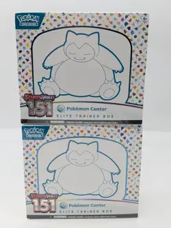 Lot (2) Pokemon Center Exclusive Scarlet & Violet 151 Elite Trainer Box SEALED - Image 1