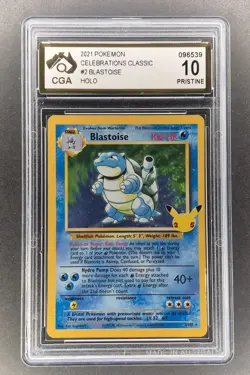 2021 Pokemon Celebrations Classic 2/102 Blastoise Holo CGA Pristine 10 - Image 1