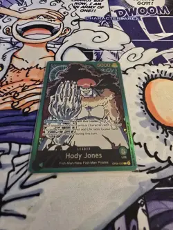 Hody Jones (Gold Text) OP06-020 L Anime 25th Collection ONE PIECE Card English - Image 1