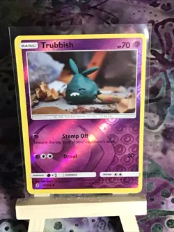 REVERSE HOLO Trubbish 50/145 NM - Yuka Morii Clay Guardians Rising Pokemon Card - Image 2