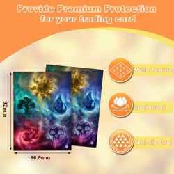 MTG Card Sleeves 100Ct,Standard Size Sturdy MTG Sleeves Matte Back Finish for Ba - Image 3