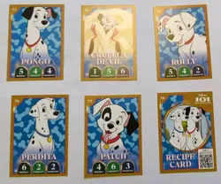 6 X Morrisons Disney Christmas Party 2025 Cards-101 Dalmations 73/74/75/76/77/78 - Image 1