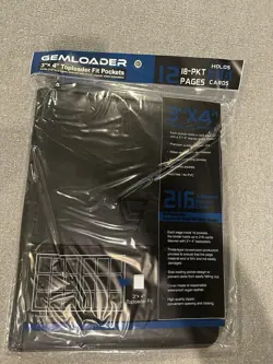 Gemloader Premium Toploader Card Binder 3x4" 216 Pocket Gem Loader New Black - Image 1