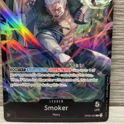 One Piece Card Game Smoker Op02-093 Alt Art Leader Paramount War English - Image 3