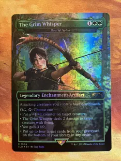 MTG Foil Borderless The Grim Whisper - Bow of Nylea SLD X Tomb Raider NM!! - Image 1