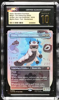 APPA, STEADFAST GUARDIAN Avatar TLA Borderless Foil CGC Pristine 10 MTG - Image 1