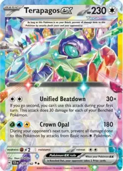LP Pokemon Terapagos ex - 128/142 - Double Rare Lightly Played Stellar Crown - Image 1