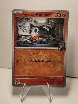 Team Rocket's Houndour 037/182 Destined Rivals Reverse Holo Pokemon TCG NM - Image 1