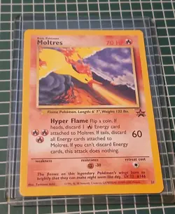 Moltres Black Star Promo 21 Pokemon TCG WOTC 2000 Vintage Pokemon Aoki Error - Image 2