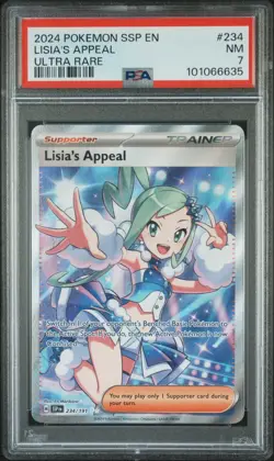 Lisia's Appeal ⭐ 234/191 Sv08: Surging Sparks Holo Pokemon PSA 7 - Image 1