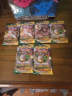 Pokemon Evolving Skies Elite Trainer Box ETB and 6x Booster Packs Factory Sealed - Image 2
