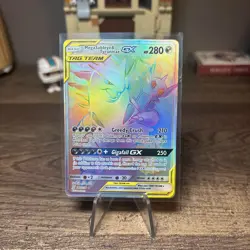 Pokemon TCG Mega Sableye & Tyranitar GX 245/236 Rainbow Secret Unified Minds - Image 1