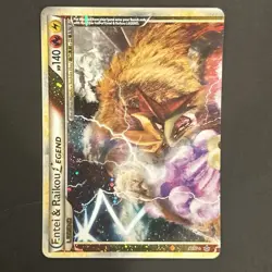 Pokemon TCG English Entei & Raikou Legend (top) 90/95 Unleashed Holo - Image 1