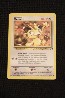 Vintage Pokemon Meowth Lot - Base Set Holo + Team Rocket (1999-2000) - Image 1
