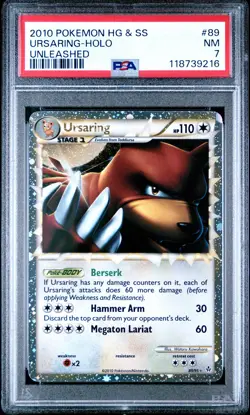 2010 POKEMON UNLEASHED URSARING PRIME #89 ULTRA RARE HOLO PSA 7 NM #118739216 - Image 1