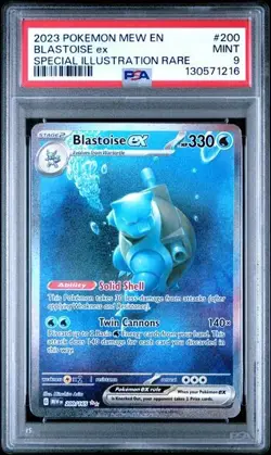Pokemon TCG Blastoise EX Sir 200/165 Scarlet & Violet 151 PSA 9 - Image 1