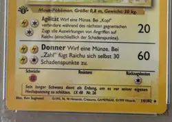 RAICHU - 1999 Base Set 1st Edition Holo (14/102) Pokemon - German PSA9 MINT - Image 3