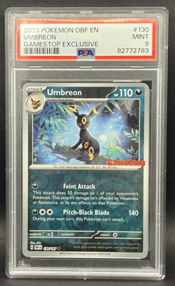 2023 pokemon obf en umbreon gamestop exlusive #130 mint psa9 8277283 - Image 1