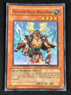 YUGIOH PHANTOM BEAST WILD-HORN GX02-EN002 SUPER PLAY/EDGE-WEAR - Image 1